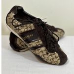 Coach Women's  Sneakers Brown Beige Logo Size 6 Photo 2