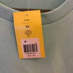 Crown & Ivy Cabana  French Terry Sweatshirt light blue size 2X‎ Photo 4