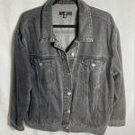 Missguided  Womens Charcoal Gray Denim Jacket Button Front Trucker Style US 8 Photo 0
