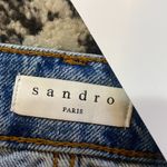 Sandro  Twill-paneled denim mini skirt size 1 Photo 4