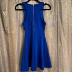 EXPRESS  Royal Blue Zip Back Side Cutout Cocktail Party Mini Dress Small Photo 1