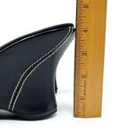 Stuart Weitzman black leather wedge slides, made in Spain, size 8.5AA Photo 7