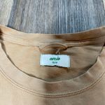 Aerie  Long Sleeve Crewneck Cropped Tee Shirt Tan Top Size XS‎ Photo 1