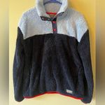 Eddie Bauer Sherpa Pullover - Light Blue and Navy Photo 0