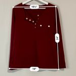 Women’s Long Sleeve Quarter Snap Down Pocket Henley Maroon Size Large NWOT Red Photo 4