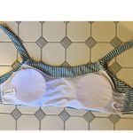 Beachsisi Medium (both top & bottom) Green & White Striped Bikini Photo 8