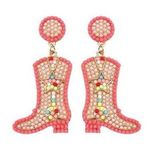 Pink Cowboy Boot Earrings Photo 0