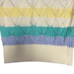 Women's Crochet Pastel Striped Preppy Sweater Vest Size undefined Photo 3