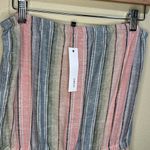 Drew NWT  Anthropologie small Emerson Striped Strapless linen Jumpsuit Photo 3