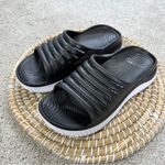 KuaiLu Women’s Recovery Sandals Comfortable Plantar Fasciitis Arch Support 9 Black Photo 4