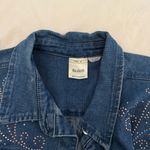 Blair  Blue Denim Jean Jacket Embellished Bling Women Western y2k Pink Rhinestone Photo 2