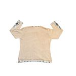 Storybook Knits Sz L Granny Core Beaded Floral Zip Beige Cardigan Sweater Set Size L Photo 5