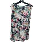 Beach lunch lounge Womens Tropical Print Blouse Top Multicolor Sleeveless Size X Green Photo 1