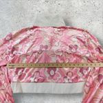 Dazey LA  Reflect Floral Figure‎ Velour Half Zip Cropped Pullover Track Top Sz S Photo 4