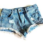 Forever 21 Blue Denim Shorts with Lace Trim 27 Photo 0