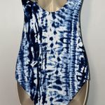 Time & Tru One Piece Swimsuit Blue & White Tie Dye Women’s Size M Medium 8 Photo 6