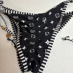 Dixxon‎ Bikini Bottoms Black & White String Tie Swimsuit Print S Photo 3