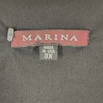 MARINA Black Satin Scoop Neck Tank Top Classic Sleeveless Shell Size 3X Photo 2