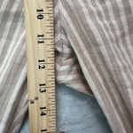 Nic+Zoe Beige Striped Linen Blend Pants Size 8 Pull-On Trousers Lightweight Photo 6