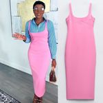 ZARA  MID-LENGTH TAILORED DRESS PINK SIZE S NEW Photo 1