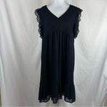 Kaari Blue  Sheer Black Ruffled Dress NWT Size XL Photo 1