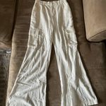 SheIn White Linen Cargo Pants Photo 3