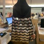 Ashley Lauren Homecoming formal short black silver dress 8  disco Photo 3