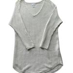 Soho New York & Co Tunic Sweater Cable knit white medium V-neck workwear Photo 0