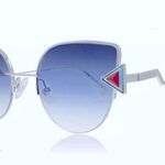 Fendi FF 0242/S SCB/NE Cat-Eye Sunglasses SILVER BLUE / Blue Gradient 52mm Photo 6