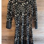Taylor Sweater dress Size Large Black white Midi Stretchy Cocktail Party Holiday Photo 0