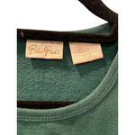 Vintage 90s Bobbie Brooks Christmas Sweater Size Med Embroidered Santa Holiday Green Photo 2