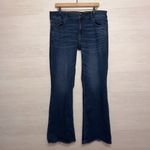 American Eagle  Super Stretch Artist Flare Jeans Size 10 Long Dark Wash Denim Photo 1