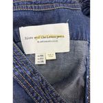 Pilcro Anthropologie  and the Letterpress Size 2 Belted‎ Blue Denim Romper Photo 12