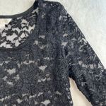 Decree Y2K Style Sz L Top Peplum Sheer Black Lace Whimsygoth Whimsy Sexy Grunge 90s Photo 2