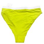 ANDIE NWT The Banded Cheeky Bottom Neon Lemon Swim Suit Briefs Size Large Photo 3