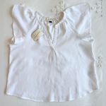 Universal Threads NWT Universal Thread Women's Flutter Short Sleeve Blouse - White - S Photo 6