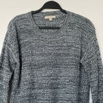 Polagram Polyagram Knit Crew Neck Sweater Heart Patches on Elbows - Navy/White Size Small Photo 2