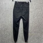 Wax Jean Distressed Black Wash Skinny Jeans Ripped Frayed Hem Women's Size 9/29 Photo 1