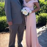 Formal off the shoulder high slit dress Size 8 Photo 3