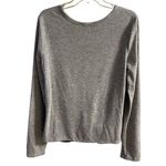 Drew  Anthropologie grey crewneck tie front top Large Photo 2