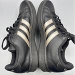 Adidas  Womens 7 Sneakers Black Gold Stripes Lace Up Shoes Casual Workout Gym Photo 3