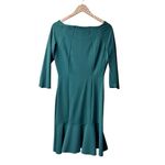 Chiara Boni  La Petite Robe 3/4 Sleeve Dress Ruffle Hem Green Teal IT 50 US 14 Photo 2