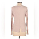 Halogen Keyhole Split Back Vent Long Sleeve Top in Blush Beige Size M Photo 1