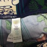 LuLaRoe  Womens One Size Christmas Holiday Leggings Santa Claus Navy Blue Photo 3