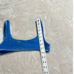 Triangl Swimwear Abbey Bikini Top Women's Small Blue Velvet Neoprene Photo 8