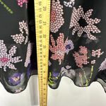 LuLaRoe Lola Skirt Womens Small Black Floral Mesh Overlay Boho Dark Feminine Photo 2