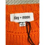 Day + Moon Orange and White Gameday short sleeve cropped Sweater, size small Photo 2