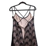 Jessica McClintock Black Nude Lace Criss Cross Back Maxi Slip Dress Vintage 12 Photo 5