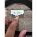 Haven Well Within L Tan Collared Pullover Top Long Sleeve TENCEL Blend Shirt Size L Photo 6