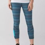 Lululemon Pace Rival Crop Space Dye Twist Turquoise Blue Legging Pocket Photo 0